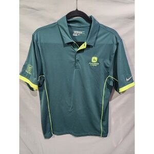 🔥 John Deere Classic Nike Pro TPG Deere Run Green Neon Golf Polo Men's Small